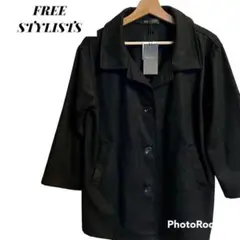 FREE STYLISTS ミドル丈 コート 黒 M 新品 タグ付き