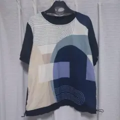 cdlabaza 抽象デザイン 半袖Tシャツ L ドロスト