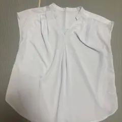 vis ノースリーブ ライトブルー シャツ　フレンチスリーブ　M