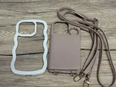 iPhone14Pro ケース2種　ショルダータイプとウェーブ型ケース