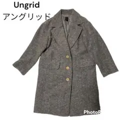 (美品)ウール混Ungridアングリッド裏地チェック チェスターコート S