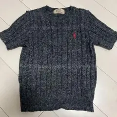 Desir ダークグレー ケーブルニット 半袖