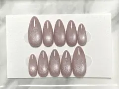 『サイズ変更可』　ネイルチップ　マグネット　ラベンダー　ワンカラー