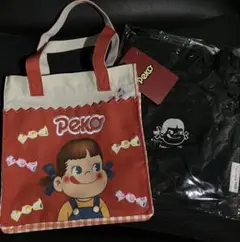 新品　不二家　ペコちゃん　手提げかばん　ショルダーバッグ　レア