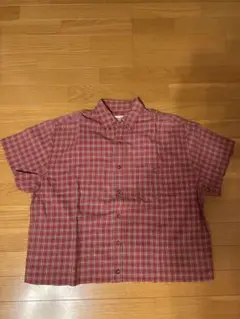 90s Eddie Bauer 半袖シャツ S 赤/チェック