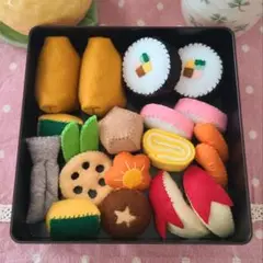 フェルトおままごと、和風お弁当セット♪