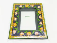 KENZO 鹿野漆器 漆塗り チューリップ柄 紺色 ケンゾー フォトフレーム