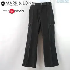 MARKu0026LONA プリーツ入り ストレッチパンツ M ゲーム 黒 ブラック