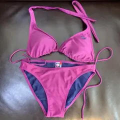 ROXY シンプルビキニ　水着　バイオレット　ケース付き