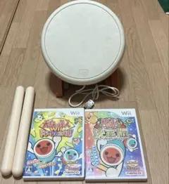 任天堂Wii 太鼓の達人　タタコン&バチ　ソフト2種　ドドーンと2代目！　決定版