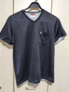 Hush Puppies Mサイズ VネックTシャツ ダークグレー