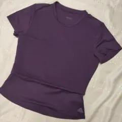 最終値下げ adidas ランニングTシャツ パープル