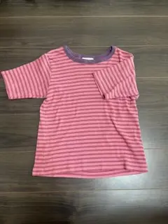 ehkä söpö ストライプ柄 半袖Tシャツ サイズF