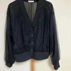 【美品】Gready Brilliant ノーカラージャケット黒色
