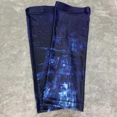 UVカット ネイビー 冷感レッグサポーター デジタル柄