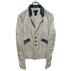 H72【ディーゼル diesel】加工 デニム テーラード ジャケット Gジャン