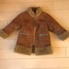 COMME CA ISM スエード風ボア付きジャケット 90㎝