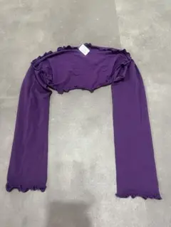 美品❣️ミルバ　アームカバーカーディガン　パープル　即購入OK❣️