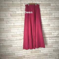 Mila Owen ミラオーウェン フレアスカート ロング リネン 麻 ピンク