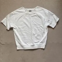 コットンホワイト ショート丈 Tシャツ