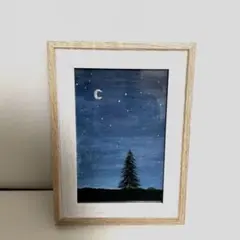 アクリル画 夜空 一点物 早い者勝ちです。