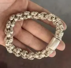 バングル　ブレスレット　厚重　純銀