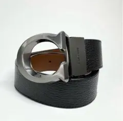 COACH シグネチャー ベルト メンズ　シボ革 ブラック ブラウン