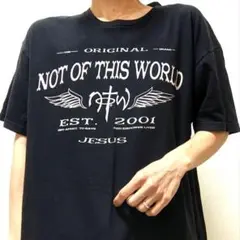 ノットオブディスワールド NTW Tシャツ ブラック黒色 L 古着