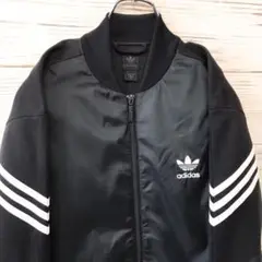 《希少》アディダス adidas☆ジャージ M 刺繍ロゴ ブラック