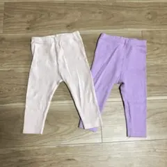 UNIQLO コットンリブパンツ 10部丈 80