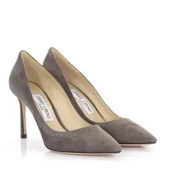 JIMMY CHOO ROMY85 サイズ37 ③スエード×ダークグレー