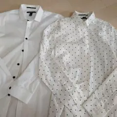 2 MEN ホワイト 星柄 長袖シャツ