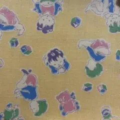 30'sレア　希少　ビンテージ生地　可愛い子ども柄