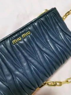 miumiu ポシェット 2way チェーンショルダー