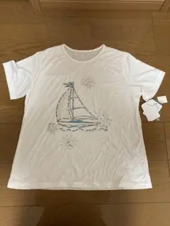 新品　タグ付き　Feho71 Tシャツ　Lサイズ　ヨット柄
