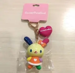 ワンポイントハートシリーズ PVCマスコット ウサハナ キーリング アクセ