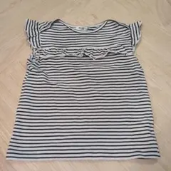 buzz fuzz by bebe Tシャツ　130　ボーダー　白黒　女の子