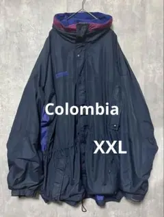 90s Colombia 2ウェイ マウンテンパーカー ネイビーパープル XXL