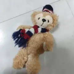 レア 2008 東京ディズニー 白セーター マフラー 衣装 ダッフィー タグ付き TDS ダッフィー 2006年 クリスマス フリンジ付きのマフラー