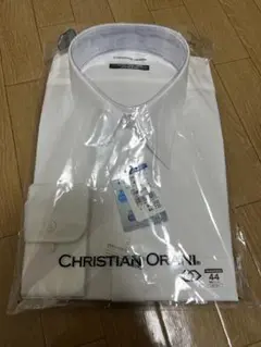 【新品未使用】CHRISTIAN ORANI ホワイト長袖ワイシャツ 44-84
