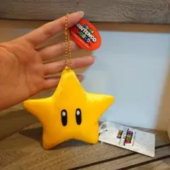 タグあり　マリオブラザーズ　スター　キーチェーン