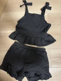 H&M ブラック タンクトップとショートパンツセット