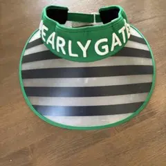 PEARLY GATES 緑 ストライプ バイザー