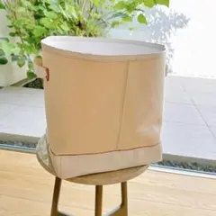 a&s 上質キャンバス×ホワイトレザー収納BOX