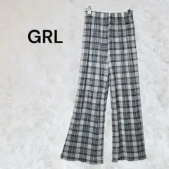グレイル　GRL チェック柄 ワイドパンツ Mサイズ