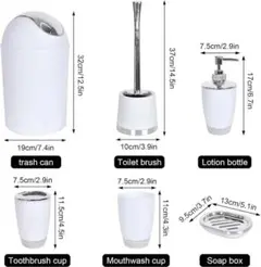 ✨6点セット✨バスルーム アクセサリープラスチック製 お風呂 アクセサリー 洋風