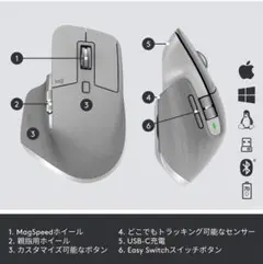 Logitech MX Master 3 ワイヤレスマウス グレー　充電式