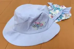 KP DECO ニットプランナー ライトブルー 花柄刺繍 ハット
