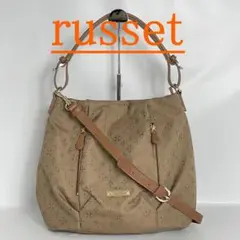 【極美品】russet ラシット ワンショルダー バッグ モノグラム ロゴ