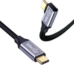 USB-C & USB-C ケーブルL字Type-c ケーブル PD対応50cm